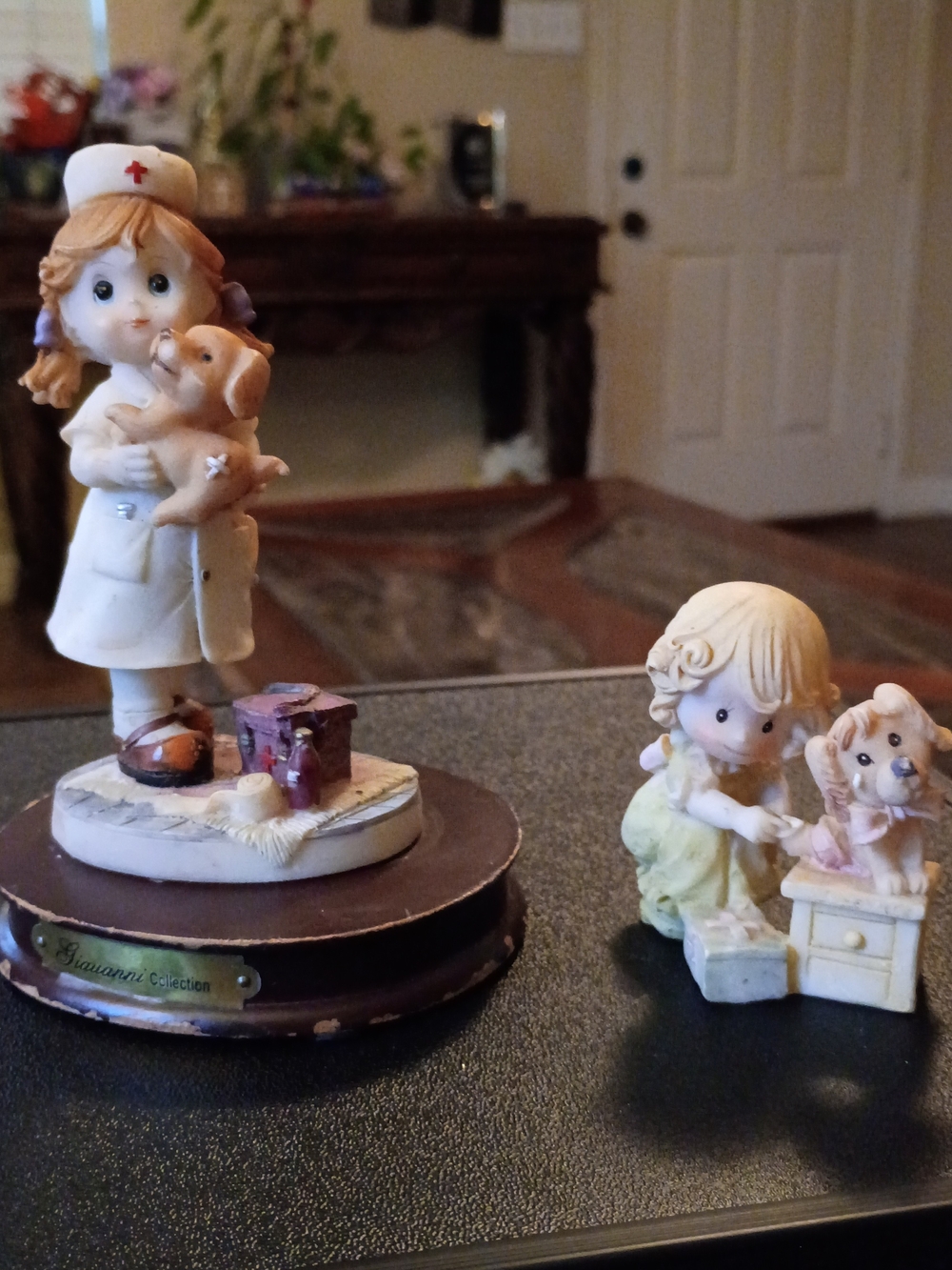 Vintage Turtle King Corp Nurse & Puppy Figurine Lot (Set of 2)